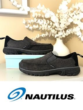 Like New! Nautilus Breeze Women’s Slip On Safety Shoes Charcoal #N1681 Size 9.5
